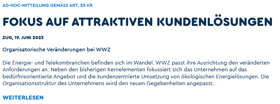 Read more about the article WWZ – neue strategische Ausrichtung