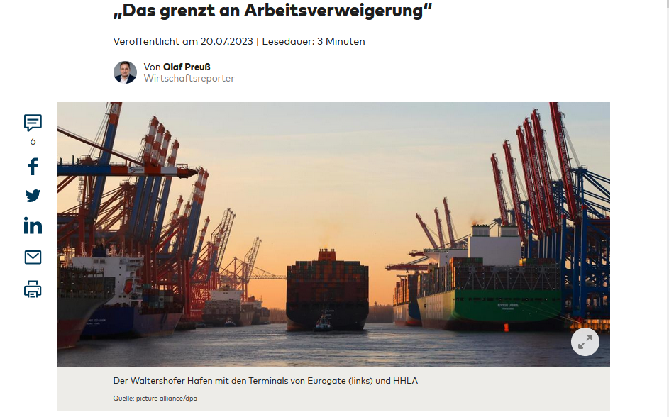Read more about the article Eurokai – Stand Hafenerweiterung Terminal Hamburg
