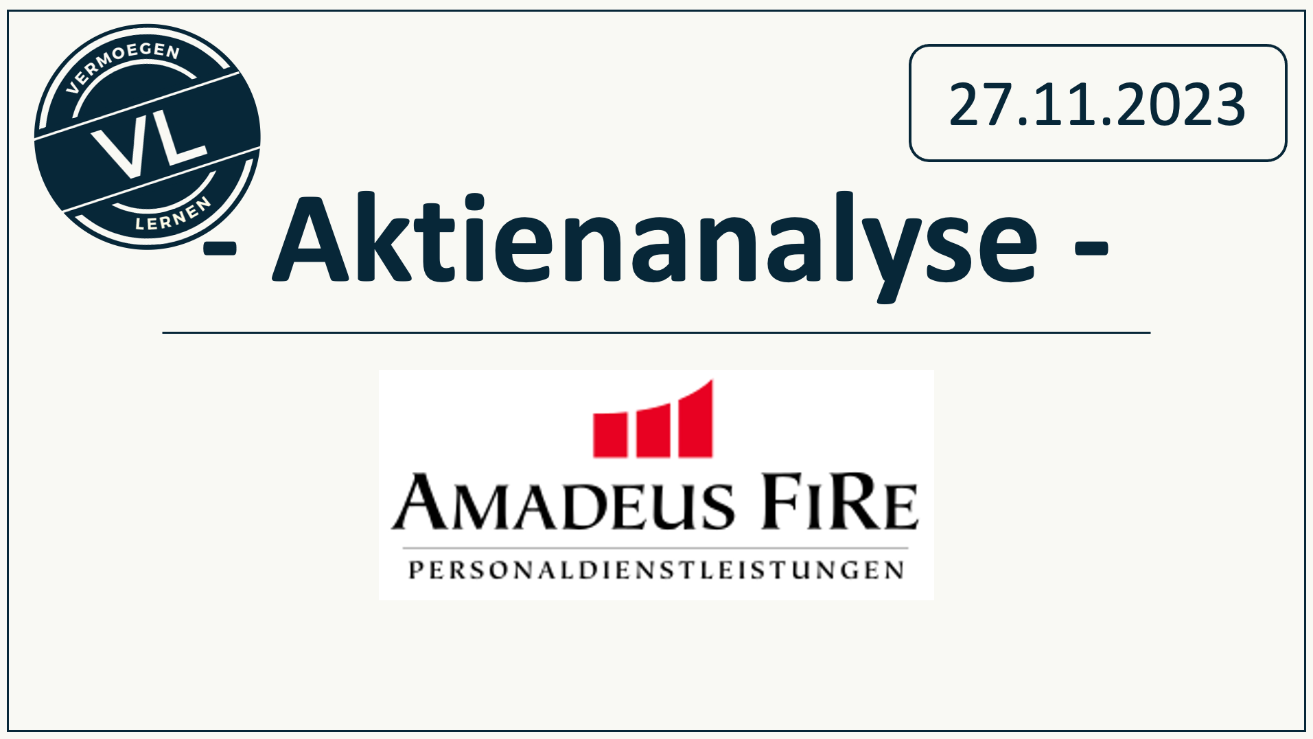 Read more about the article Amadeus FiRe – Aktienanalyse